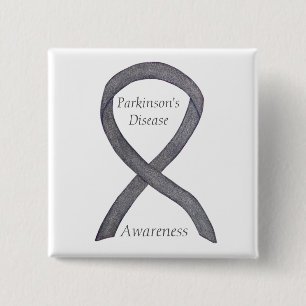 Parkinsons sjukdomskänsla Känsla till Ribbon Art P Knapp