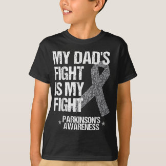 Parkinsons sjukdomskänsla Pappa;s Fight Silver R T Shirt