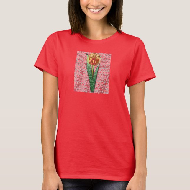 Parkinsons Styrka Burst Tulip RednYellow T Shirt (Framsida)