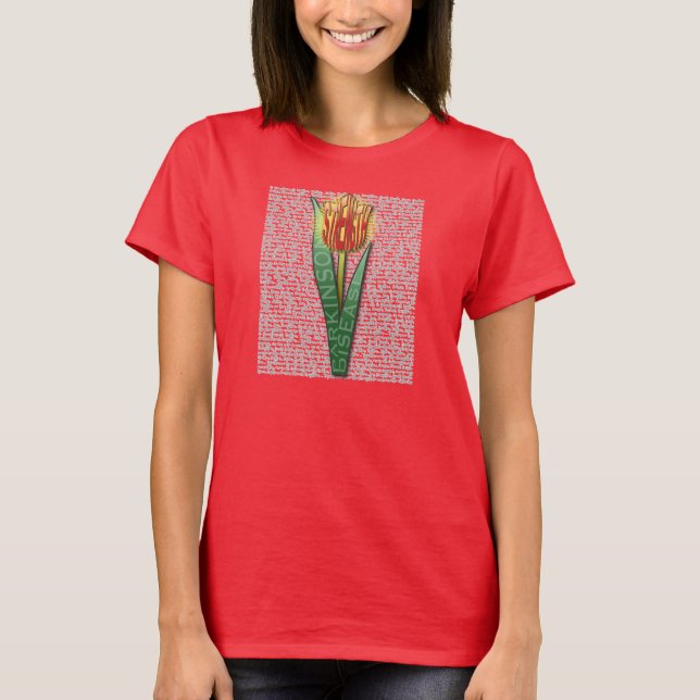 Parkinsons Styrka Burst Tulip RednYellow T Shirt (Framsida)