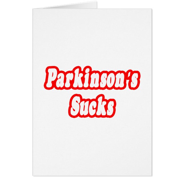 Parkinsons Sucks Hälsningskort (Framsidan)