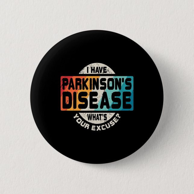 Parkinsons T Shirt Disease Awareness Survivor Gift Knapp (Framsida)