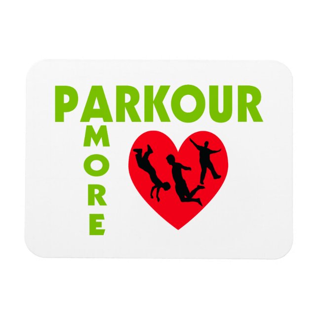 Parkour Amore med hjärta Magnet (Horisontell)