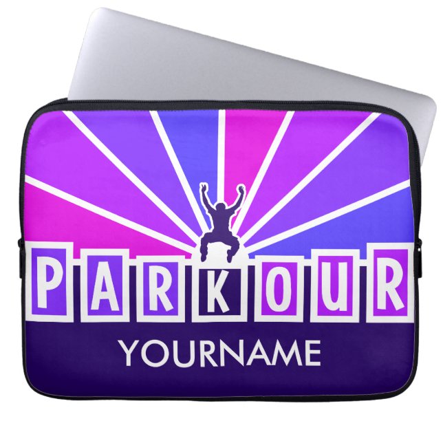 PARKOUR ANPASSNINGSBAR LAPTOP SLEEVE (Framsidan)