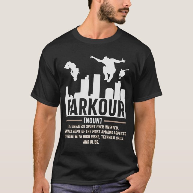 Parkour Definition Urban Freerunning T Shirt (Framsida)