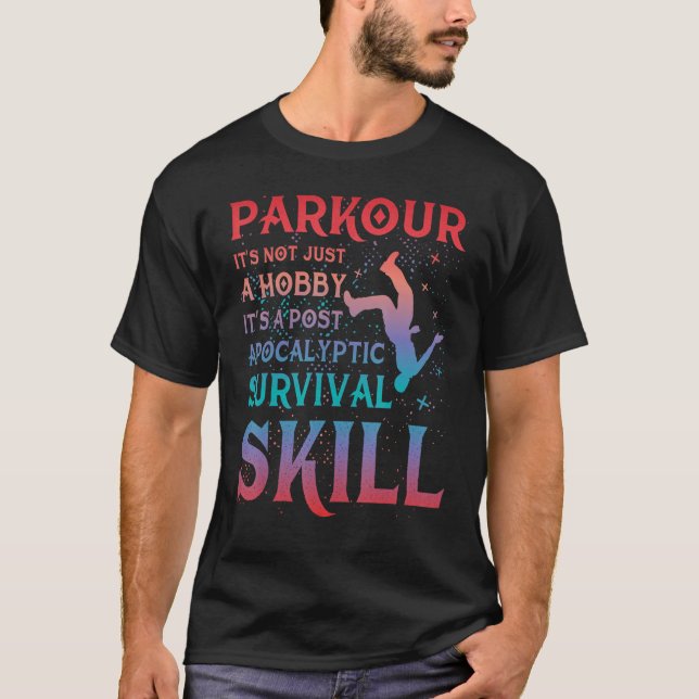 Parkour extreme athlete parkour runner funny sayin t shirt (Framsida)