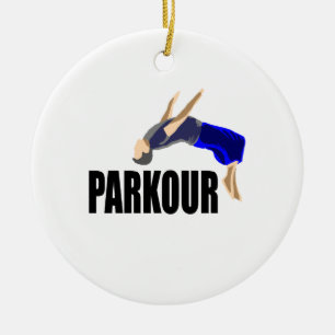 Parkour Extreme Sport Julgransprydnad Keramik