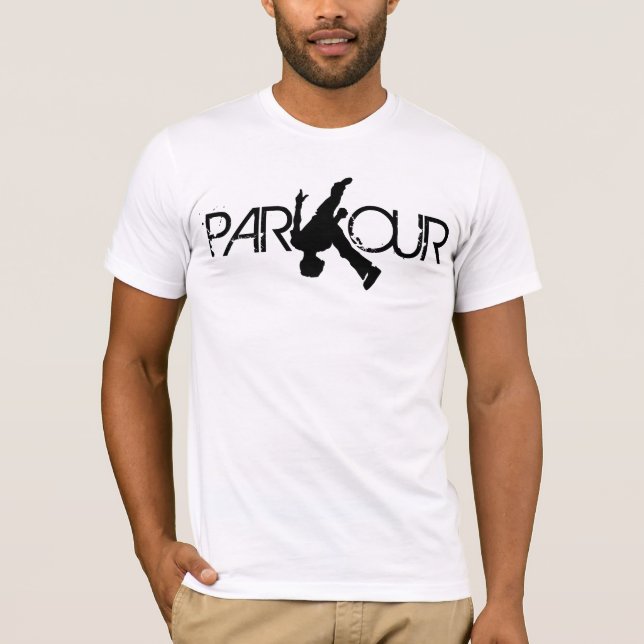 Parkour flipt-skjorta t-shirt (Framsida)