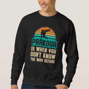 Parkour för Parkour Springer Traceur Freestyle Run Lång Ärmad Tröja