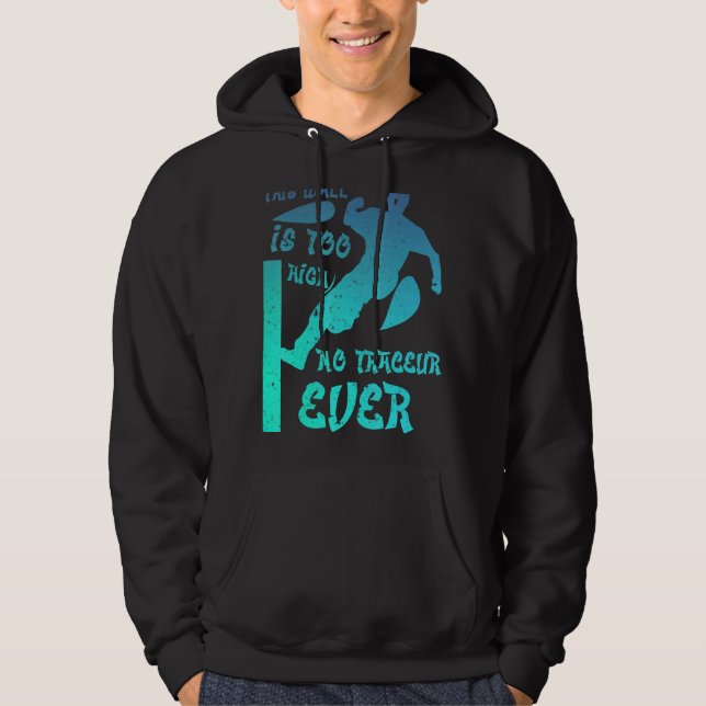 Parkour Free Runing Training Traceur 1 Hoodie (Framsida)