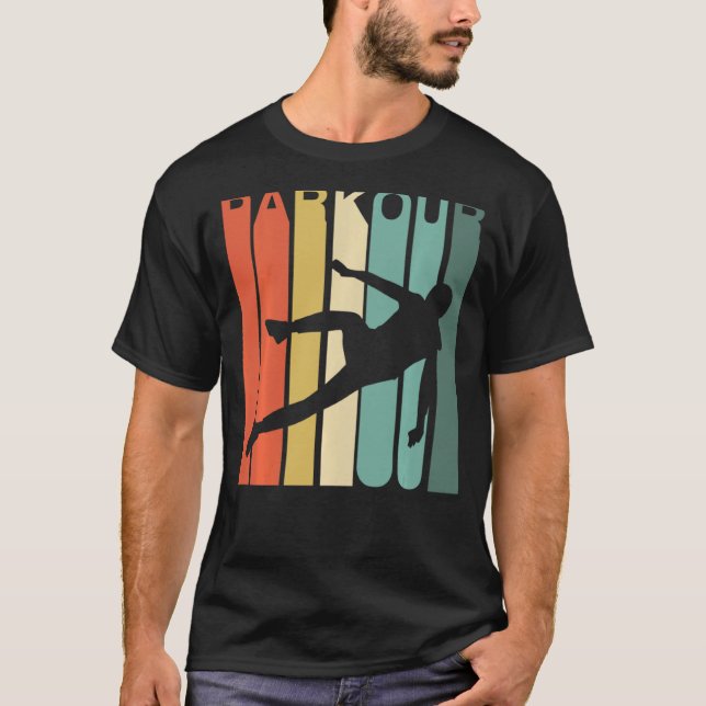 Parkour Free Runing Training Traceur Retro Boys S T Shirt (Framsida)