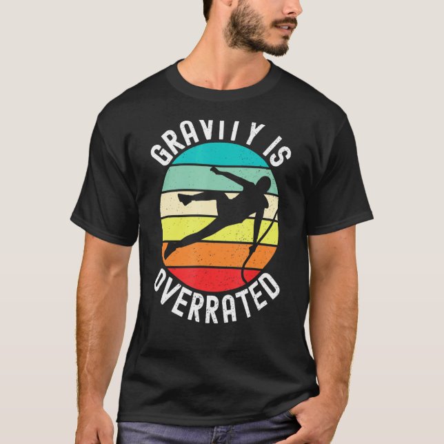 Parkour Free Runing Training Traceur Retro Gravit T Shirt (Framsida)