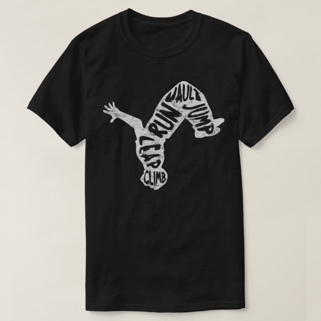 Parkour Free Running Backflip 2 T Shirt (Design framsida)