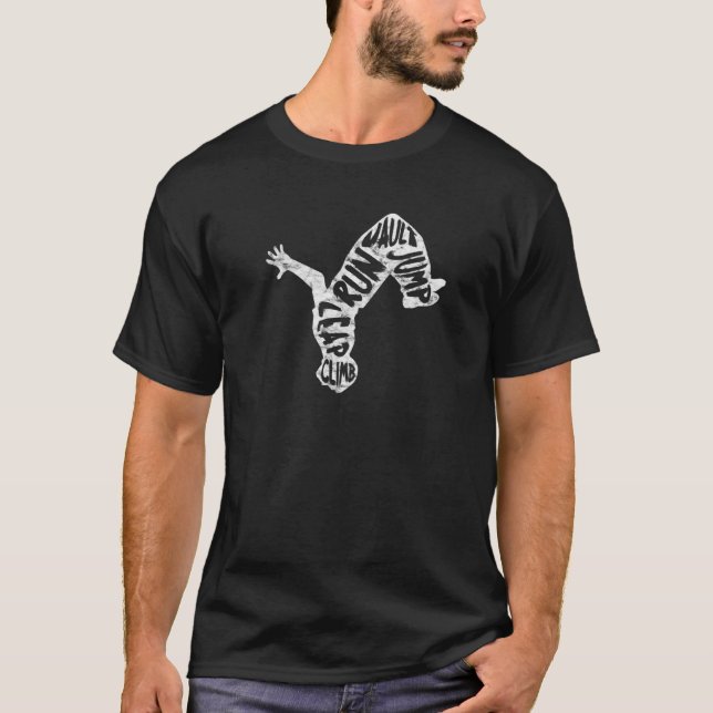 Parkour Free Running Backflip T Shirt (Framsida)