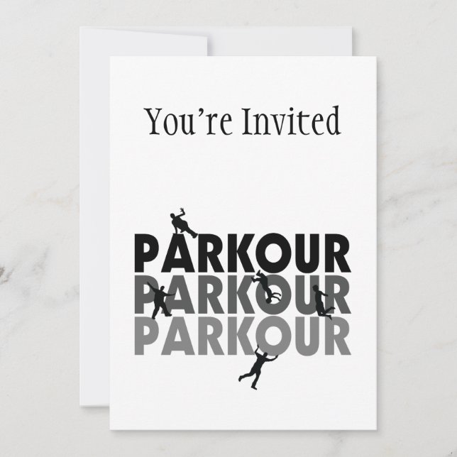 Parkour Free Running Inbjudningar (Framsida)