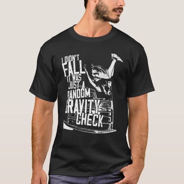 Parkour Free Running Traceur I Didn't Fall It Was  T Shirt (Framsida)