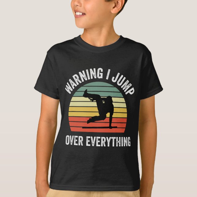 Parkour Free RunParkour Varning jag hoppar över E T Shirt (Framsida)