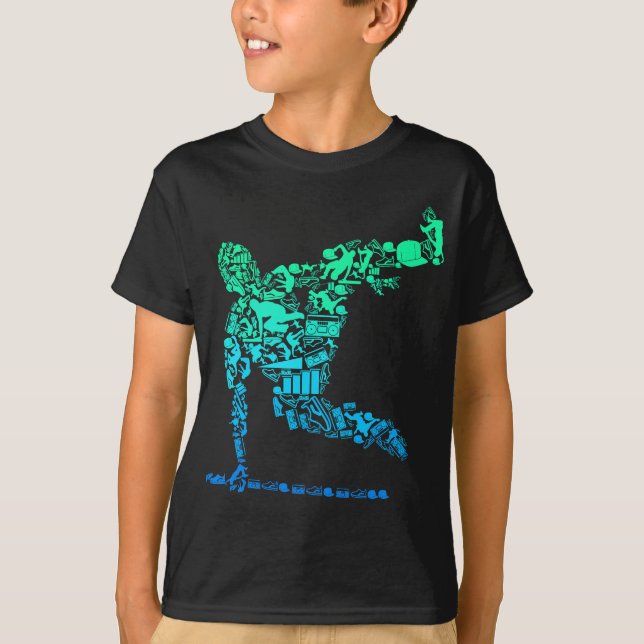 Parkour Freerunner Freerunning Traceur Boys Manar T Shirt (Framsida)