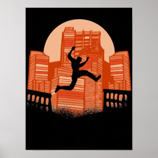 Parkour, freerunner, parkour springer gift poster
