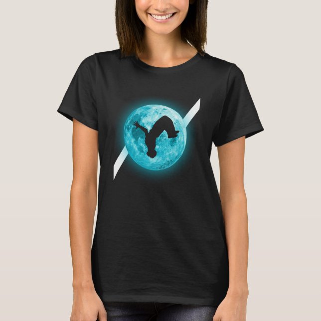 Parkour Freerunning Backflip Freestyle Acrobatics T Shirt (Framsida)