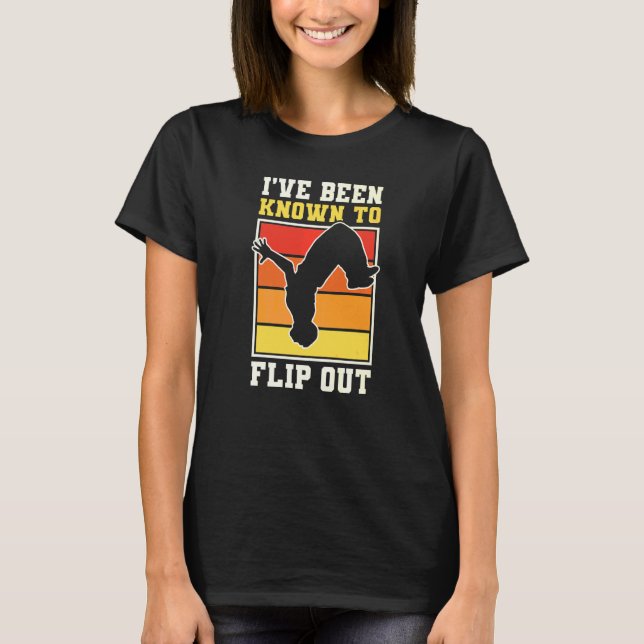 Parkour Freerunning Traceur Atlet Backflip IVe B T Shirt (Framsida)