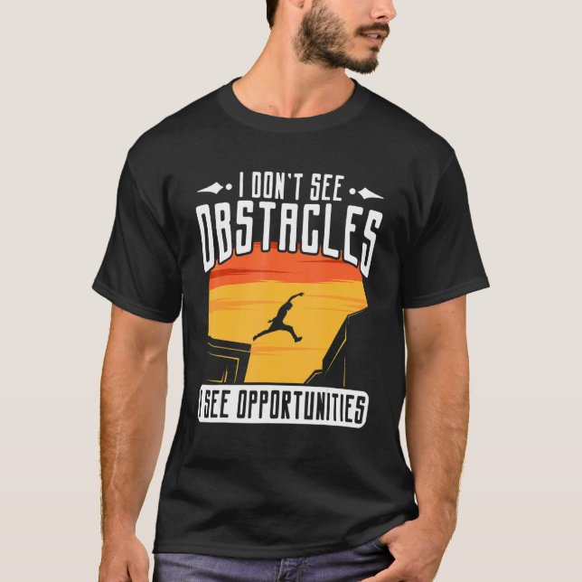 Parkour Freerunning Traceur Idrottsman I Ser inte  T Shirt (Framsida)