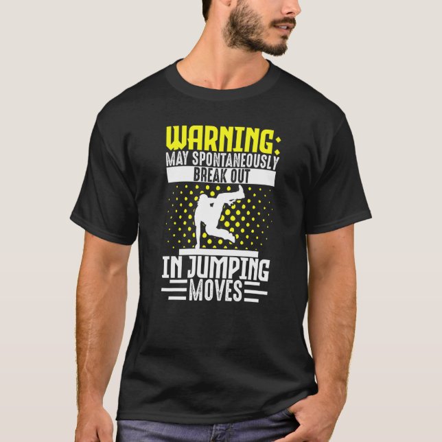 Parkour Freerunning Traceur Idrottsutövare Varning T Shirt (Framsida)