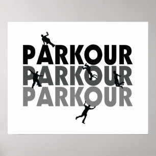 Parkour frigör spring poster