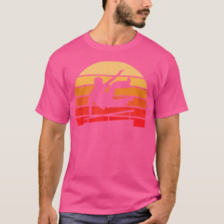 Parkour-gåva Retro-solnedgångsstil Vintage Parkour T Shirt