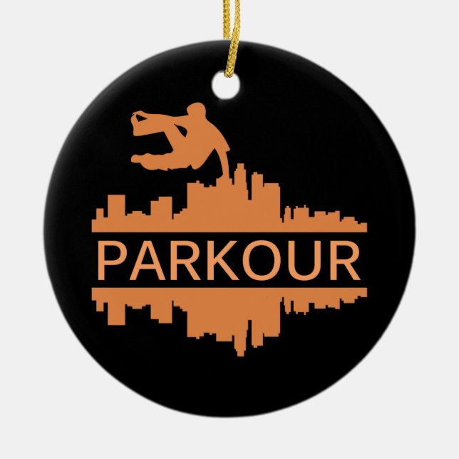 Parkour Gift Julgransprydnad Keramik (Framsidan)