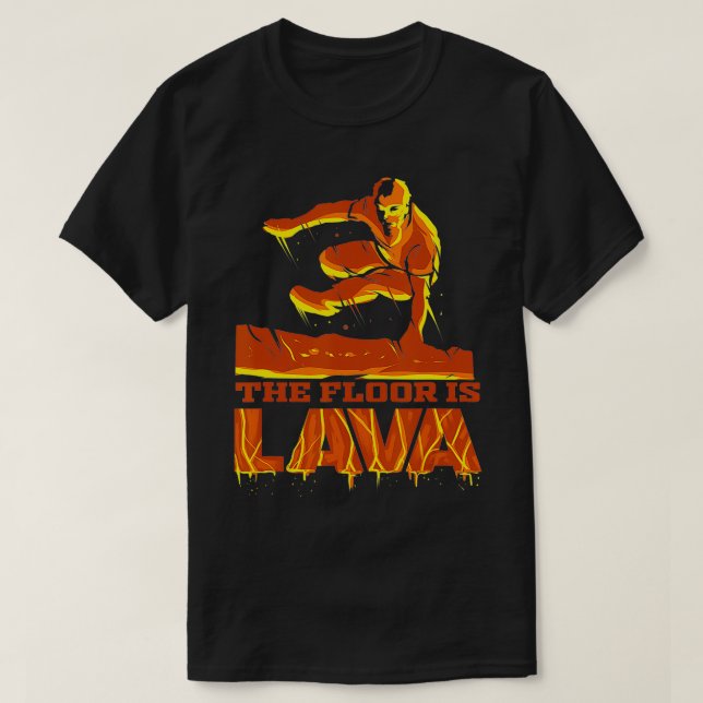 Parkour Golv är Lava Freerunning Training Gif T Shirt (Design framsida)