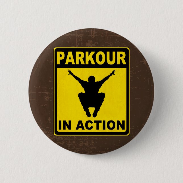 Parkour i handlingSignboard Knapp (Framsida)