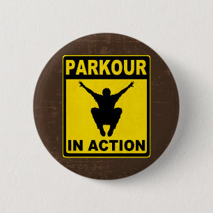 Parkour i handlingSignboard Knapp