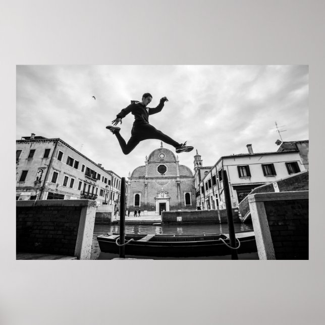 Parkour i Venedig Poster (Framsidan)