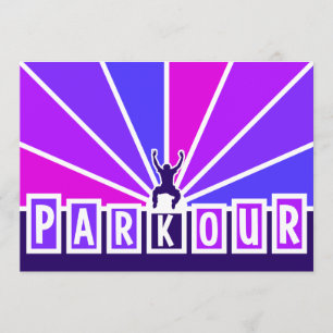 PARKOUR-inbjudan, skräddarsy Inbjudningar