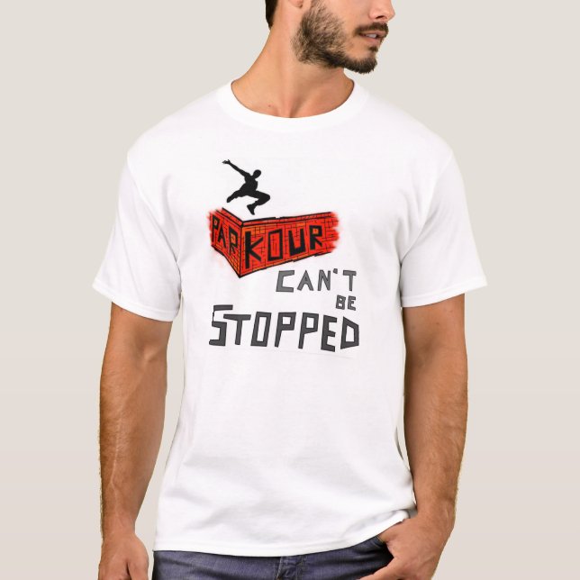 Parkour kan inte stoppas tee shirt (Framsida)