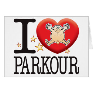 Parkour kärlekman hälsningskort