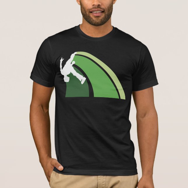 Parkour linjergrönt tee shirt (Framsida)
