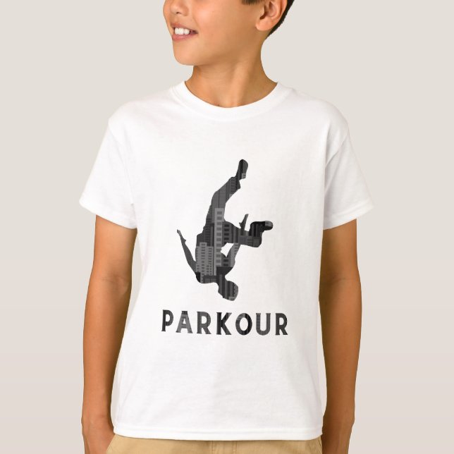 Parkour on rooftops t shirt (Framsida)