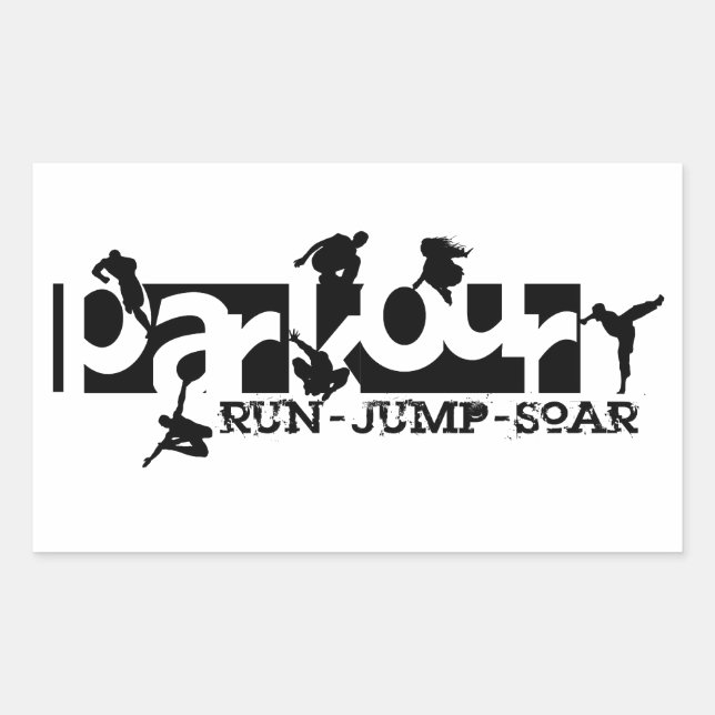 Parkour Rektangulärt Klistermärke (Framsida)