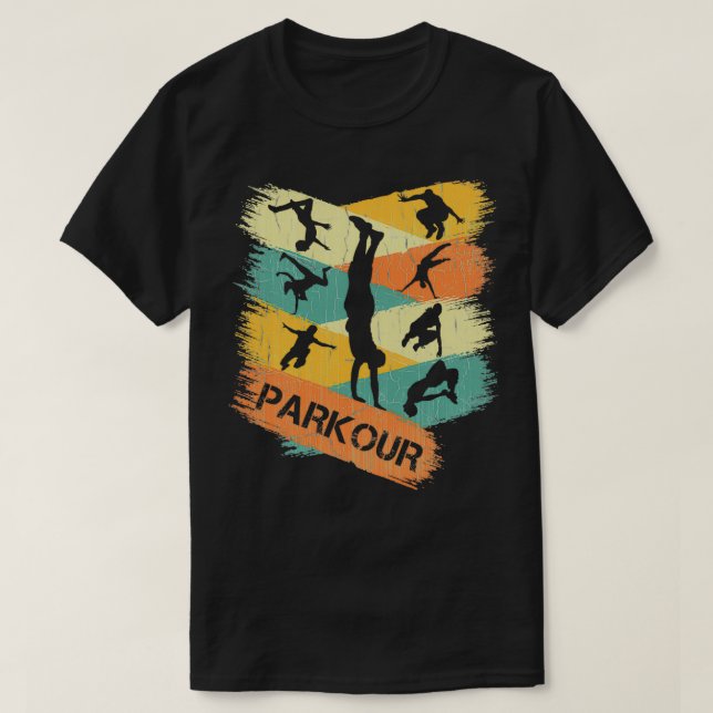 Parkour Retro Freerunning T Shirt (Design framsida)
