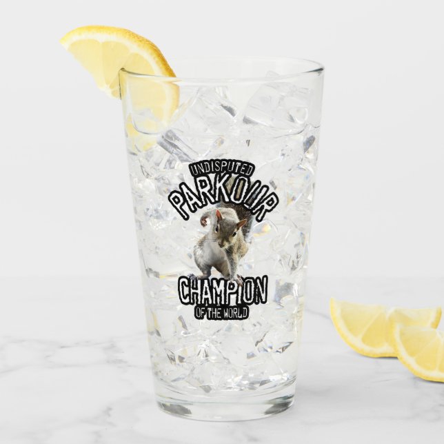 Parkour Squirrel - lustig frusen Glaskopp (Framsida Ice)