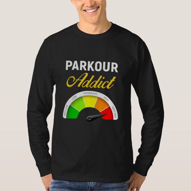 Parkour Traceur Free Running Extreme Sport T Shirt (Framsida)