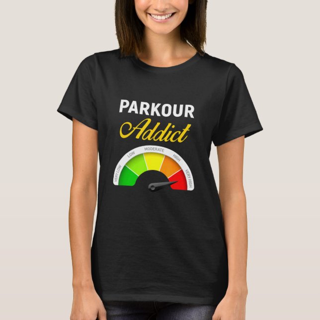Parkour Traceur Free Running Extreme Sport T Shirt (Framsida)