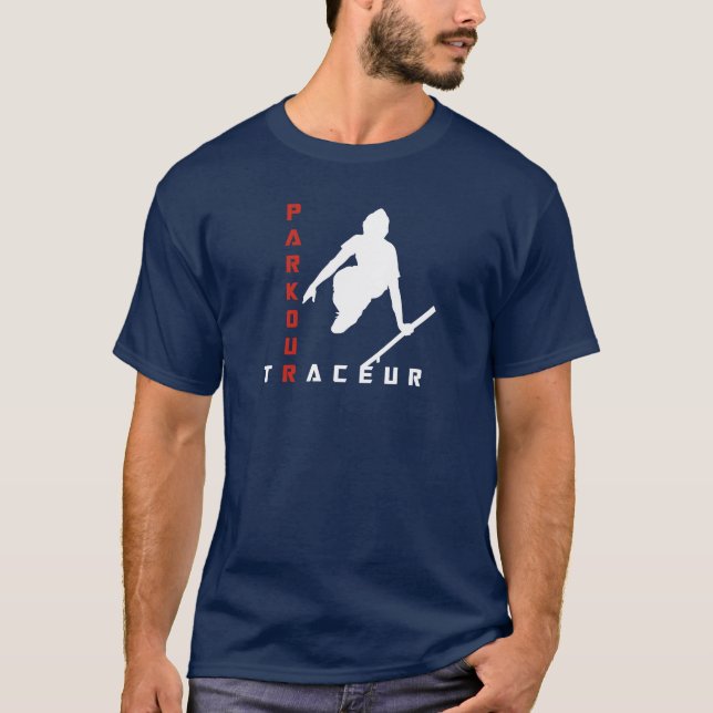 Parkour Traceur T-tröja Tee (Framsida)