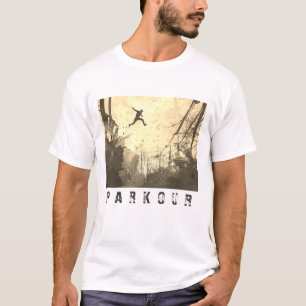 Parkour Urban Free Runing Free Styling Art Sepia T Shirt
