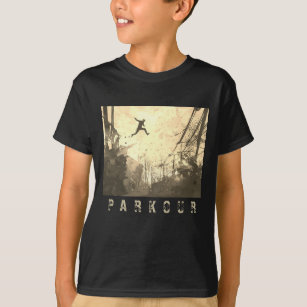 Parkour Urban Free Runing Free Styling Art Sepia T Shirt