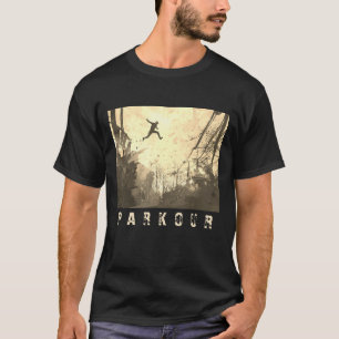 Parkour Urban Free Runing Free Styling Art Sepia T Shirt