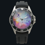 Parkour Urban Free Runing Freestyling Modern Art Armbandsur<br><div class="desc">En modern konstnärs intryck av att den populära extrema parkour-idrotten utövas på en färglös urbana gata.</div>
