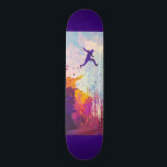Parkour Urban Free Runing Freestyling Modern Art Old School Skateboard Bräda 21,6 Cm<br><div class="desc">En färgstark konstnärs intryck av att parkour utövas på en urbana bakgata.</div>